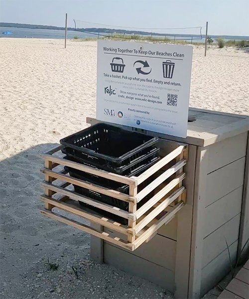 Long Island Beach Clean Up Station Relic - Sustainability